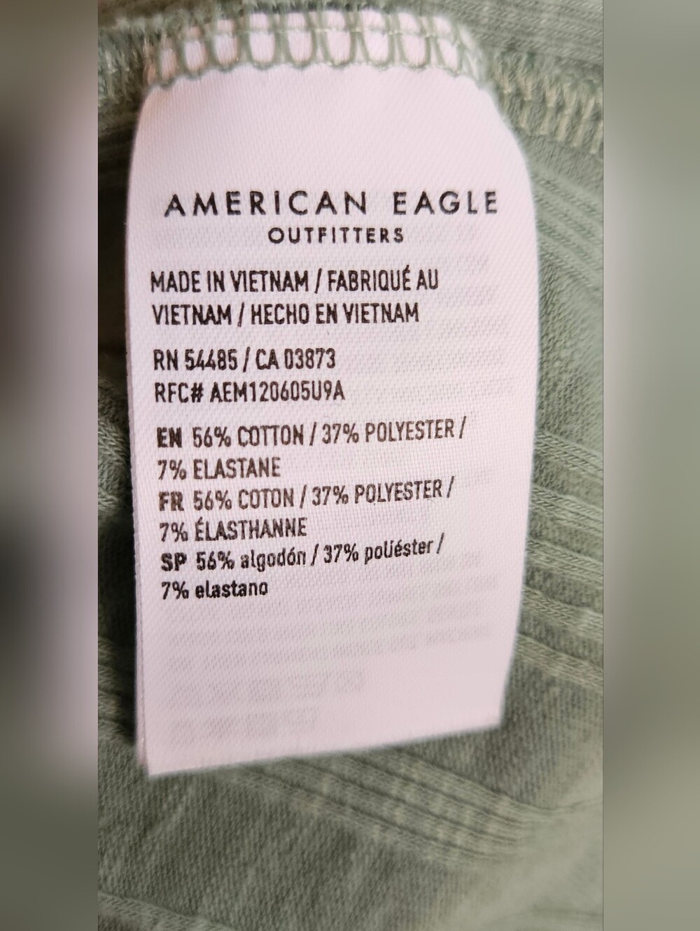 American Eagle Womens Sage Green Long Sleeve Henley Pullover Shirt Size XL - Picture 9 of 14